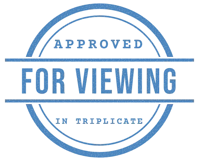 Stamped: approved for viewing, in triplicate.